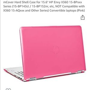 Pink mCover hard shell case for 15.6” HP
